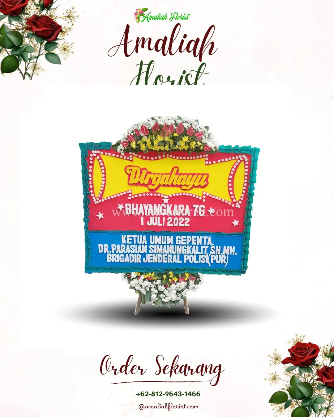 Papan Bunga HUT Ulang Tahun Dawuhan Wetan